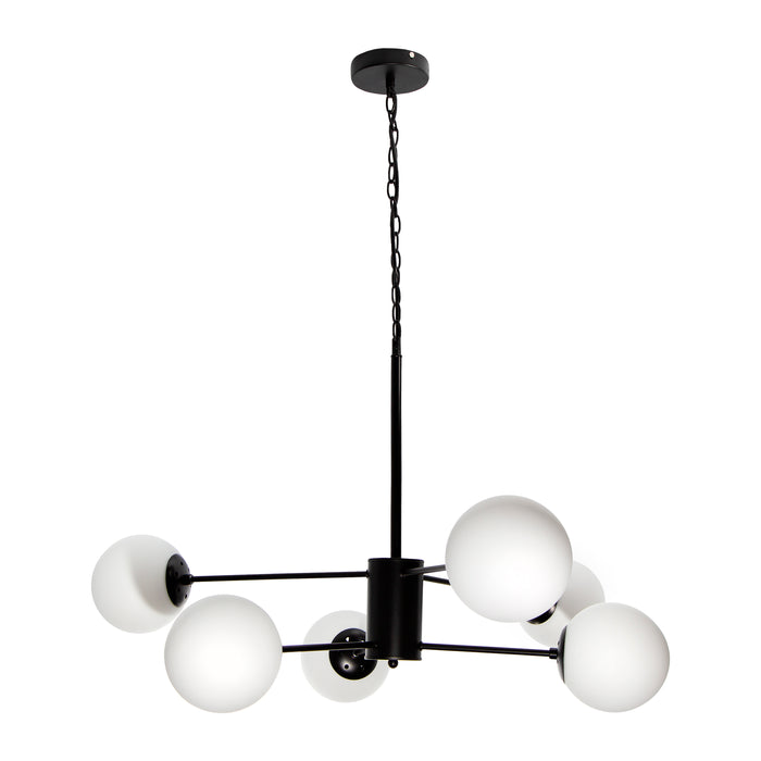 Lampara Colgante 6 Luces C/Negro