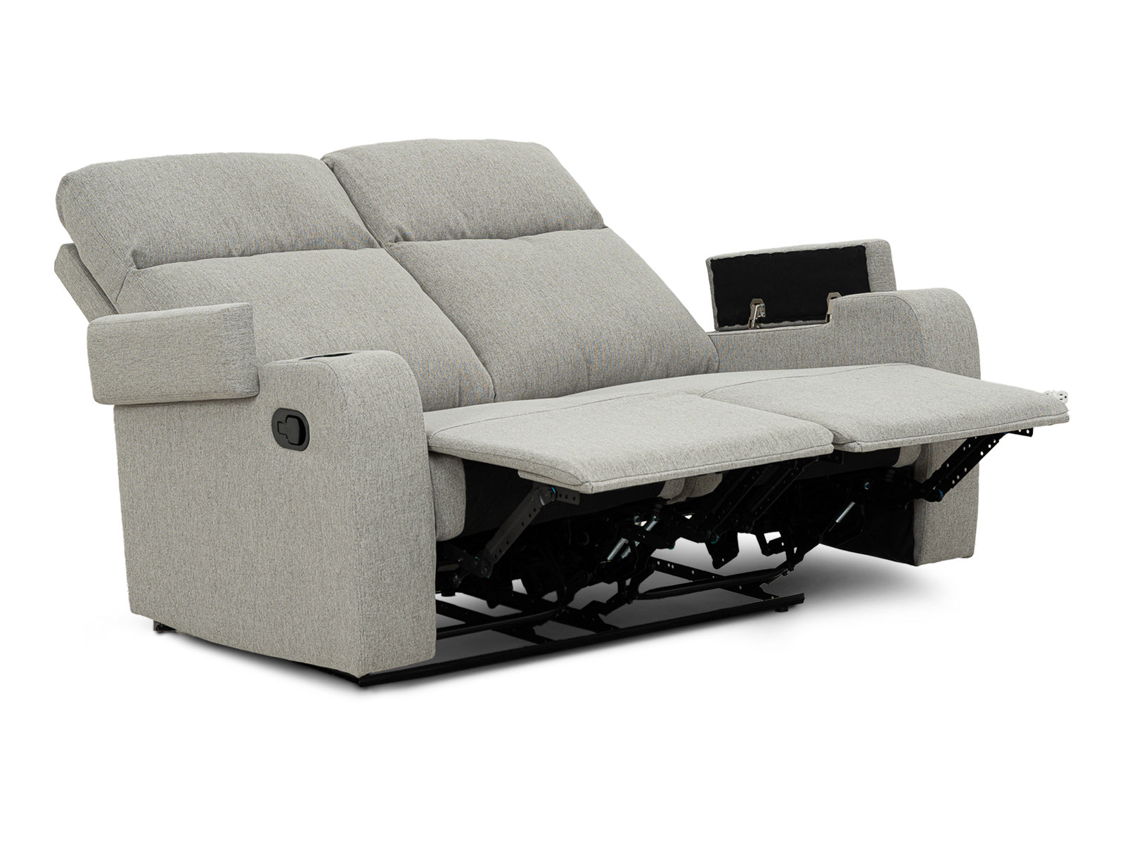 Loveseat Bradford Recliner Storage #Color_SilverTela"9011"