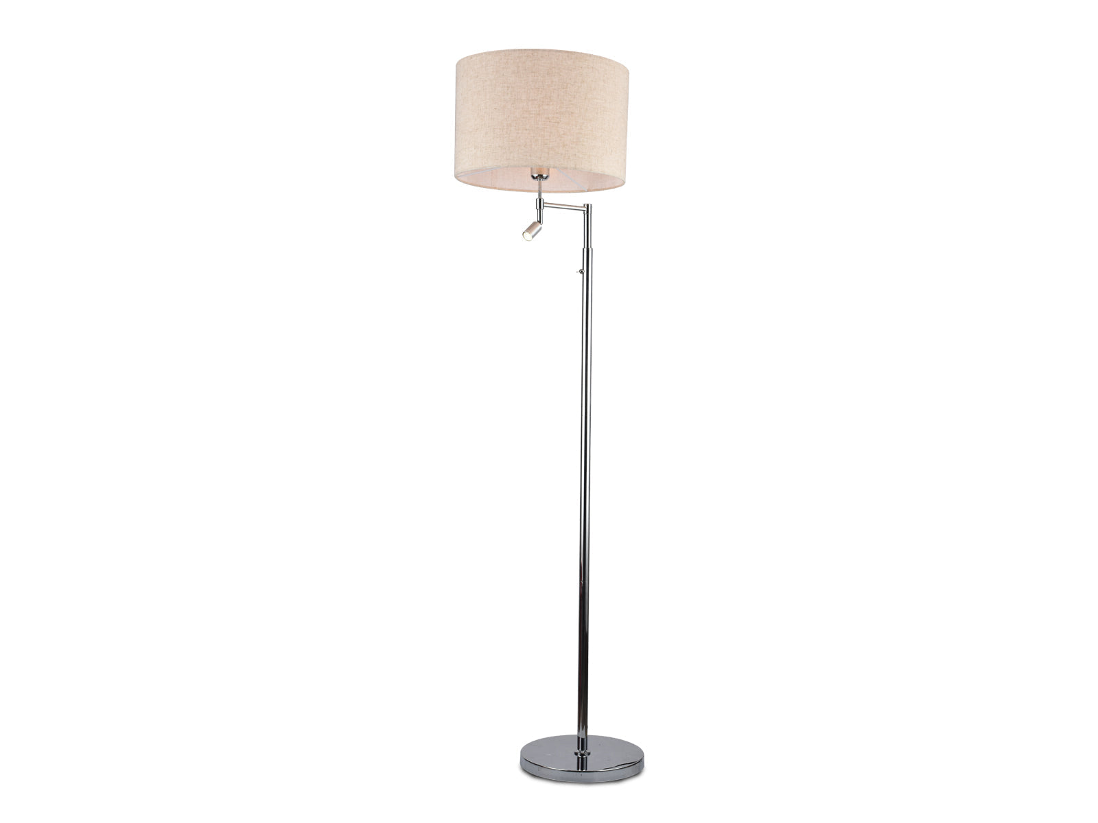 Lampara de Piso Metal 1 Bombilla C/Cromo-Blanco