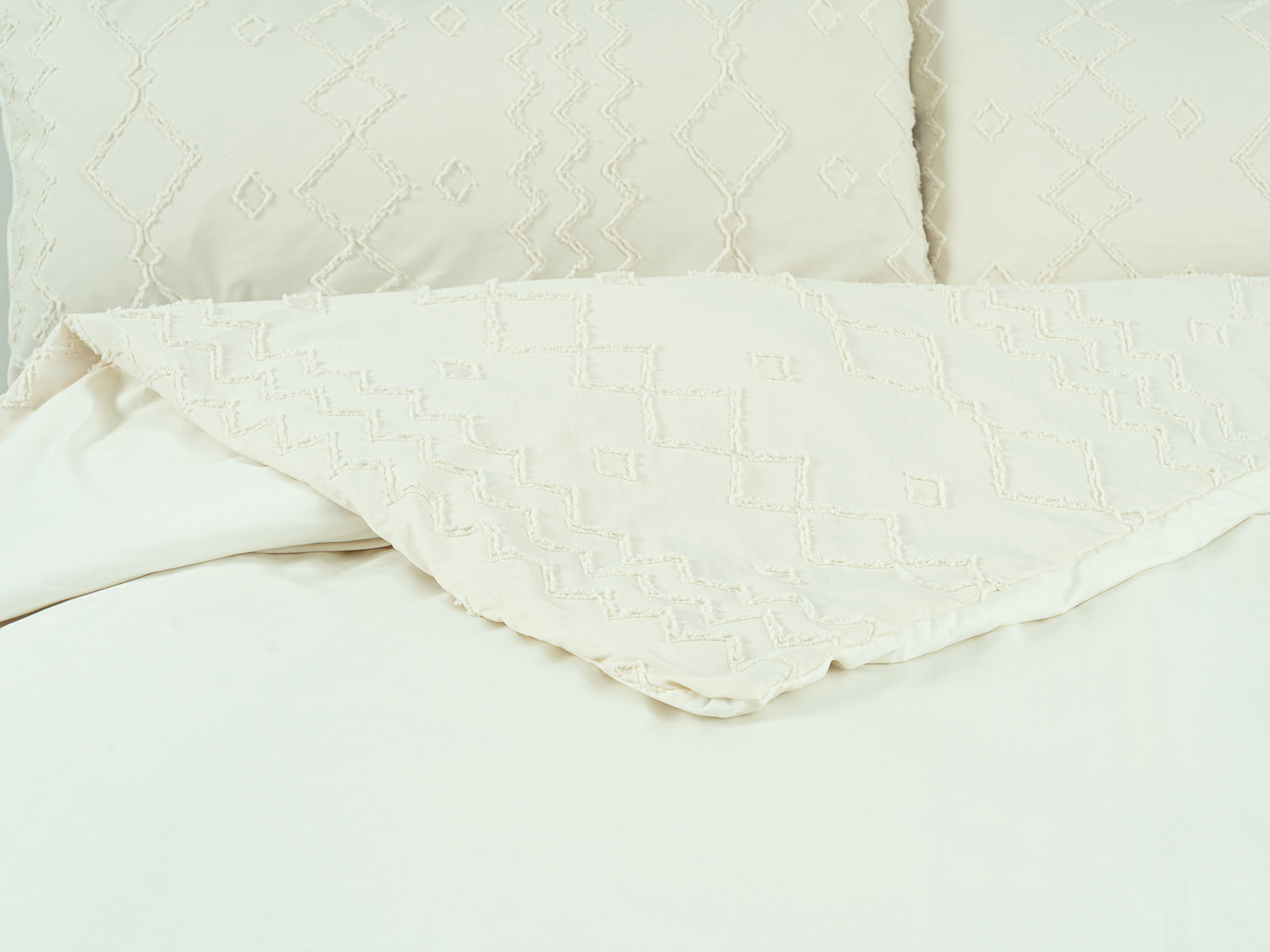 Duvet Bennett #Color_BeigeReliefWhite