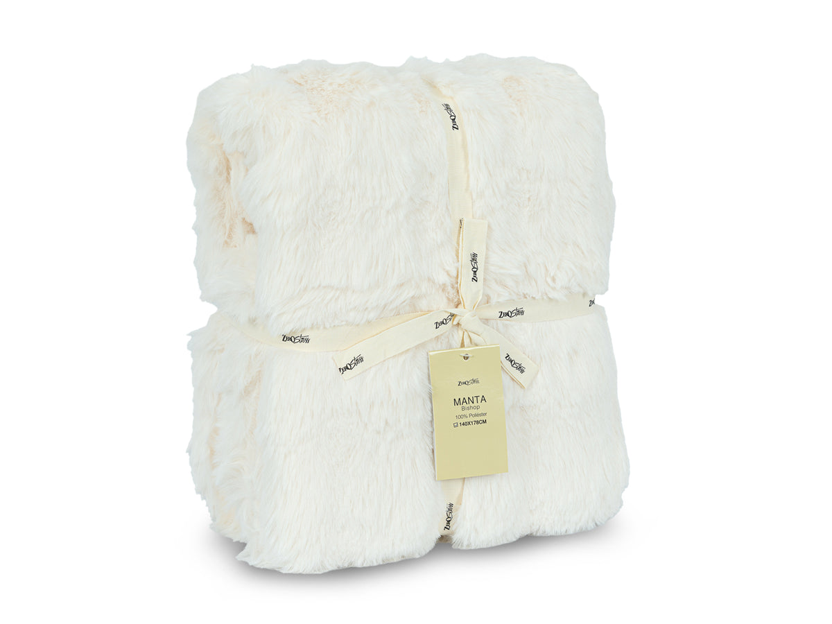 Manta Decorativa Bishop #Color_Beige