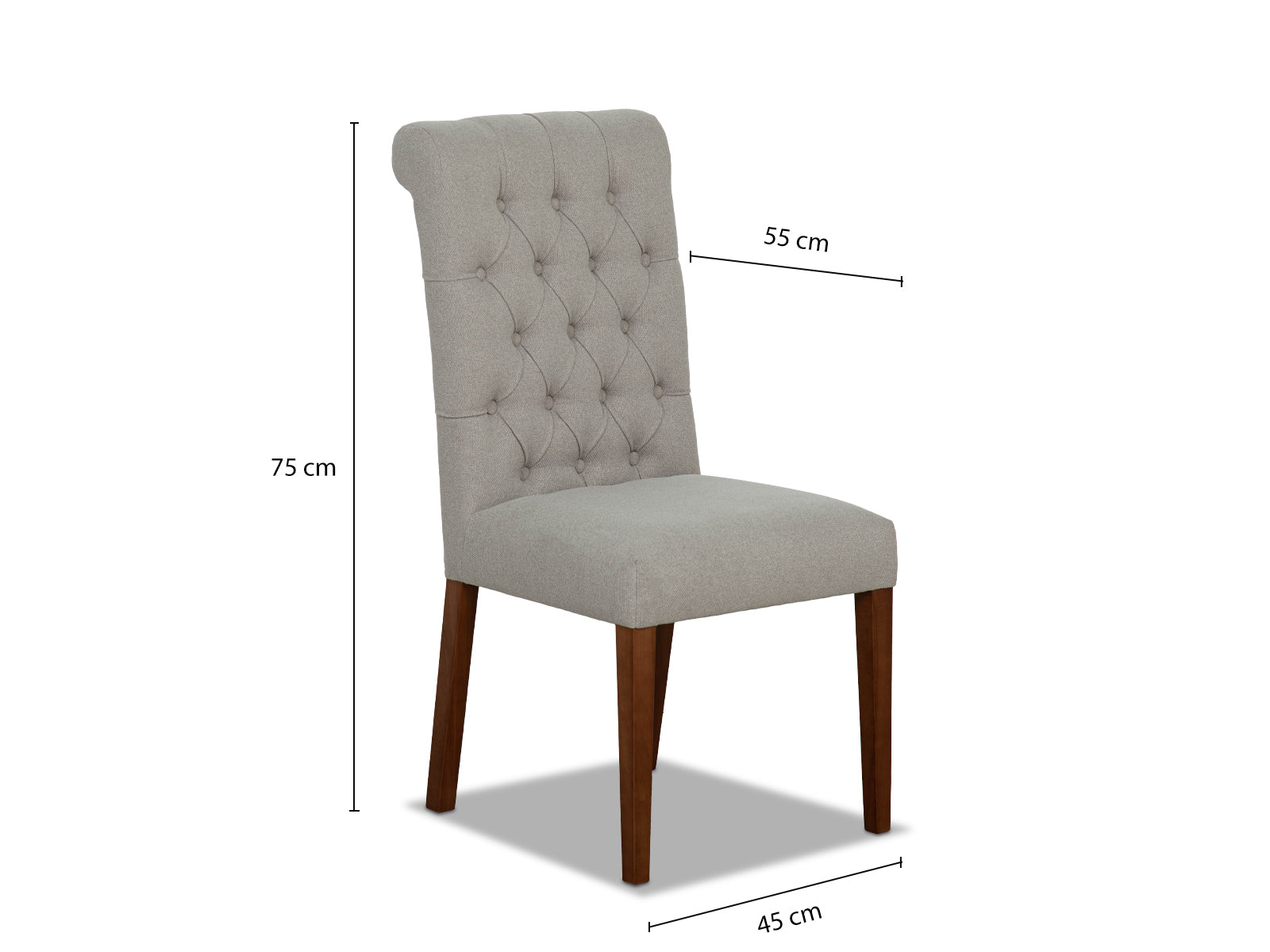 Silla Martini Capitoneada C/Miel #Color_LightGrey"T3213"