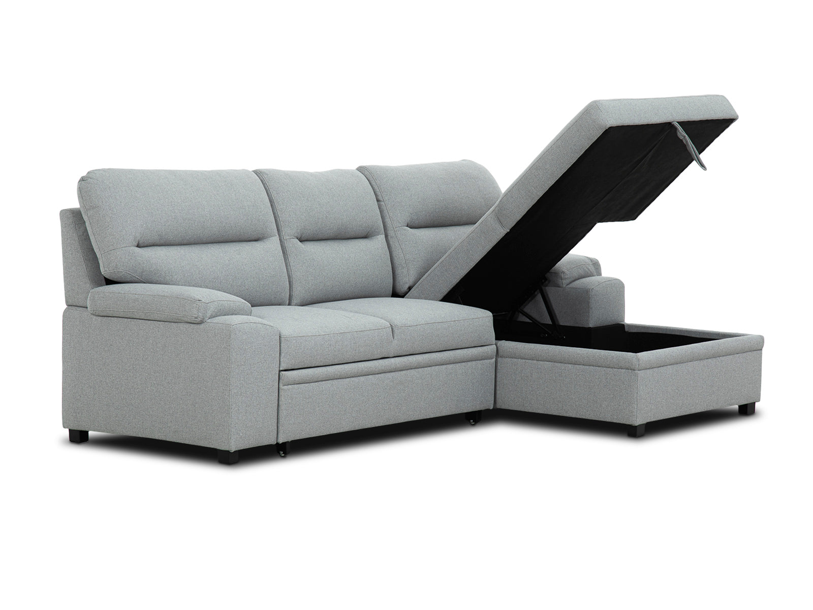 Sala Cyril Sofa Cama C/Negro #Color_Gray"T37931"