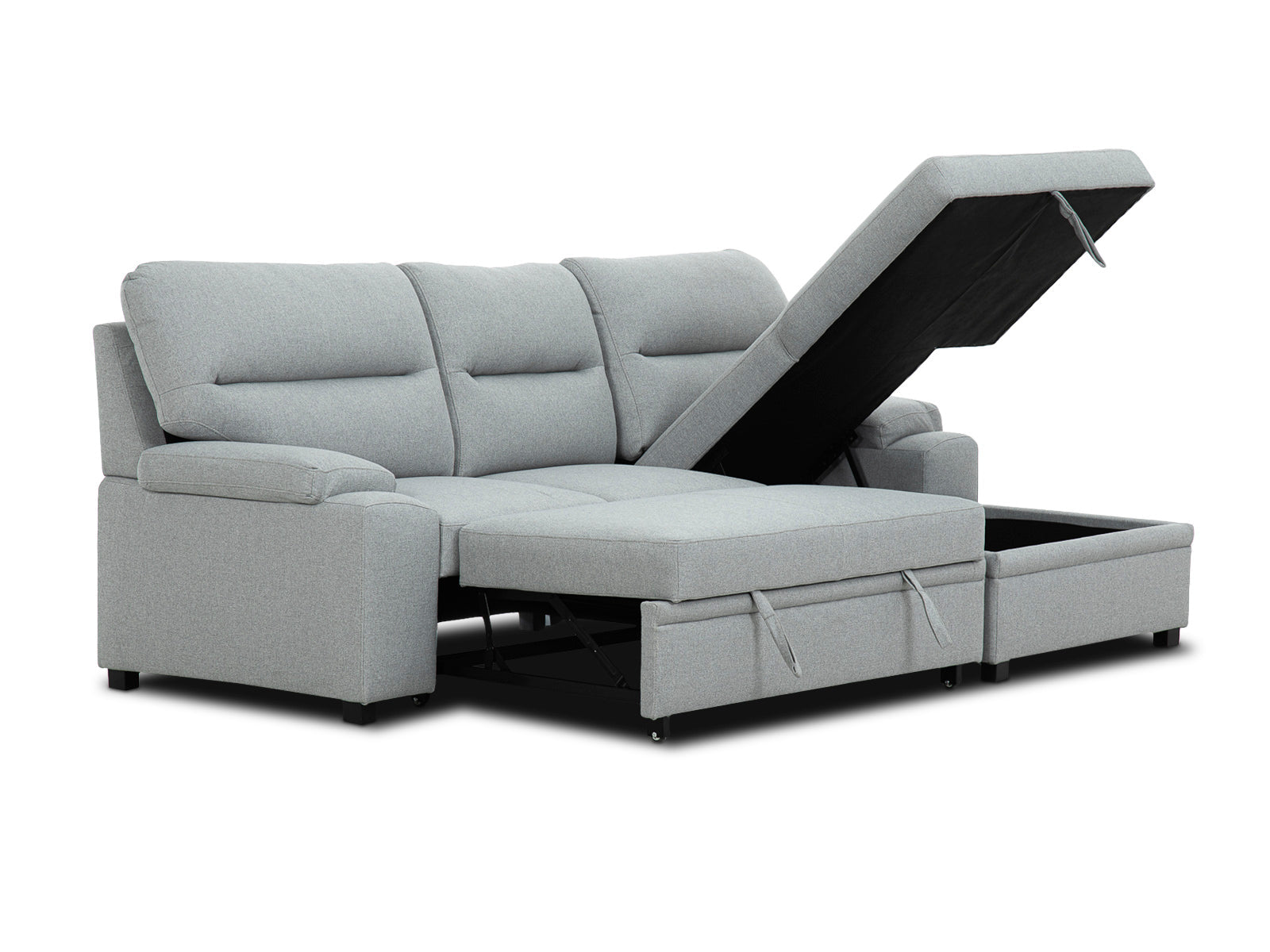Sala Cyril Sofa Cama C/Negro #Color_Gray"T37931"