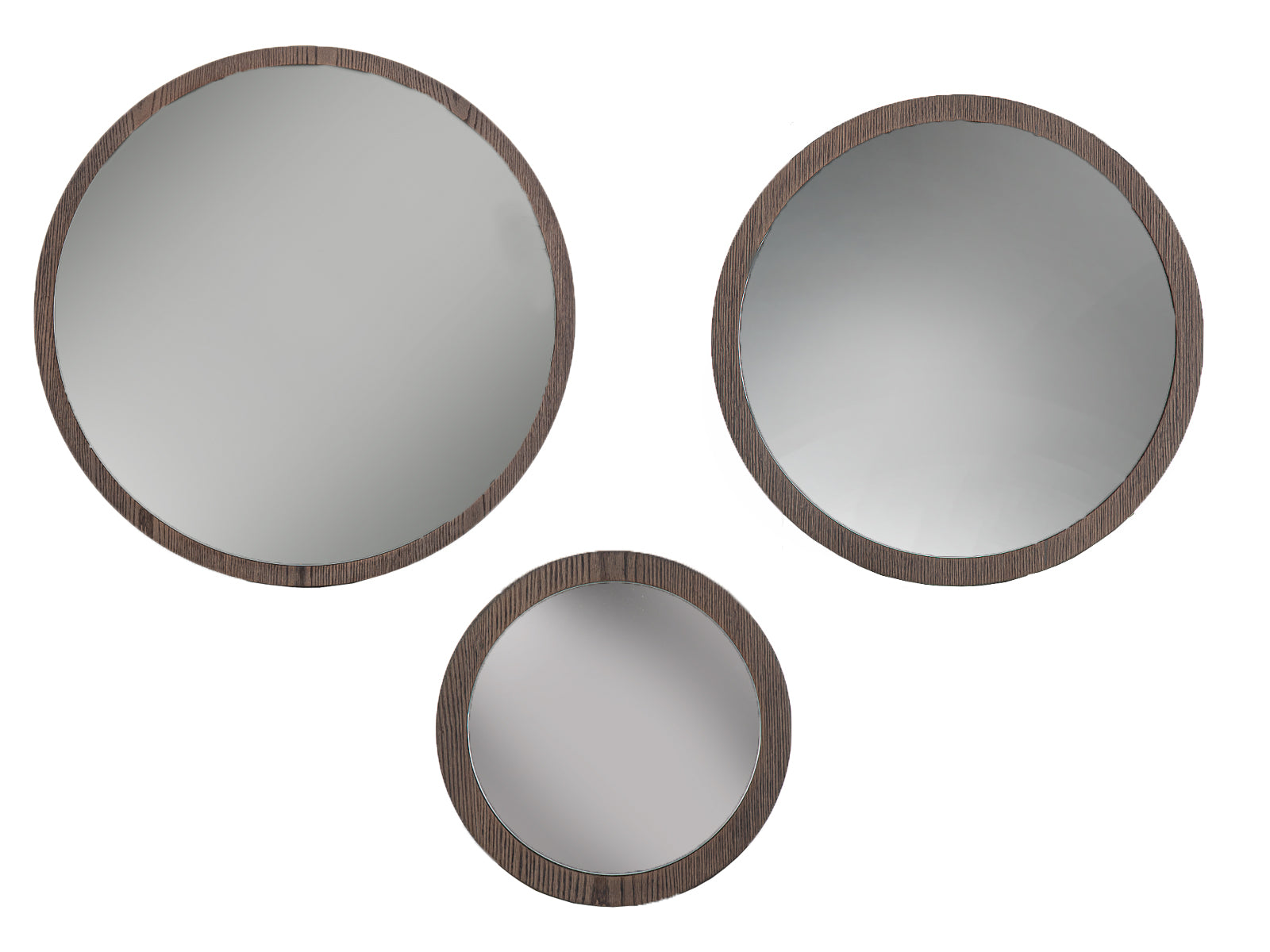 Espejo Circular French Set x3 Cenizo