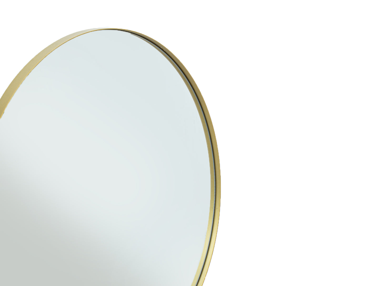 Espejo Round Borde Acero Dorado