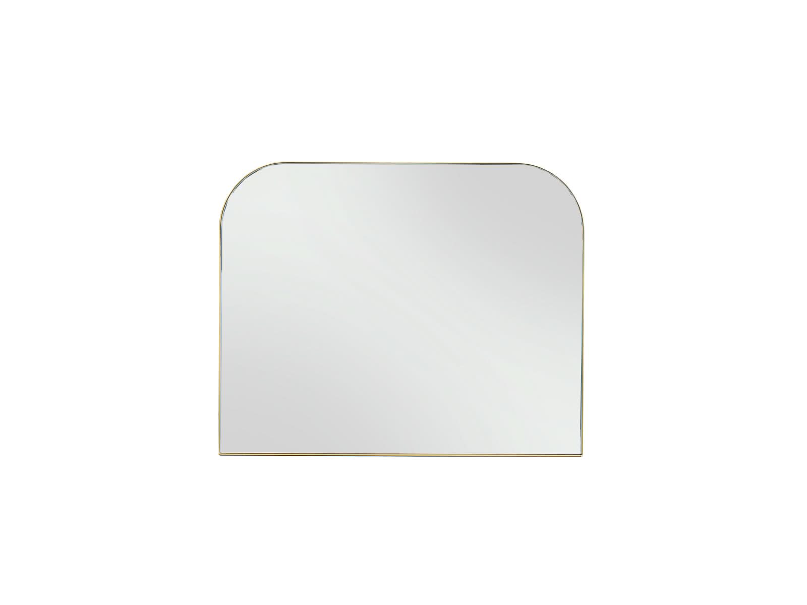 Espejo Arch Rectangular Borde Acero Dorado