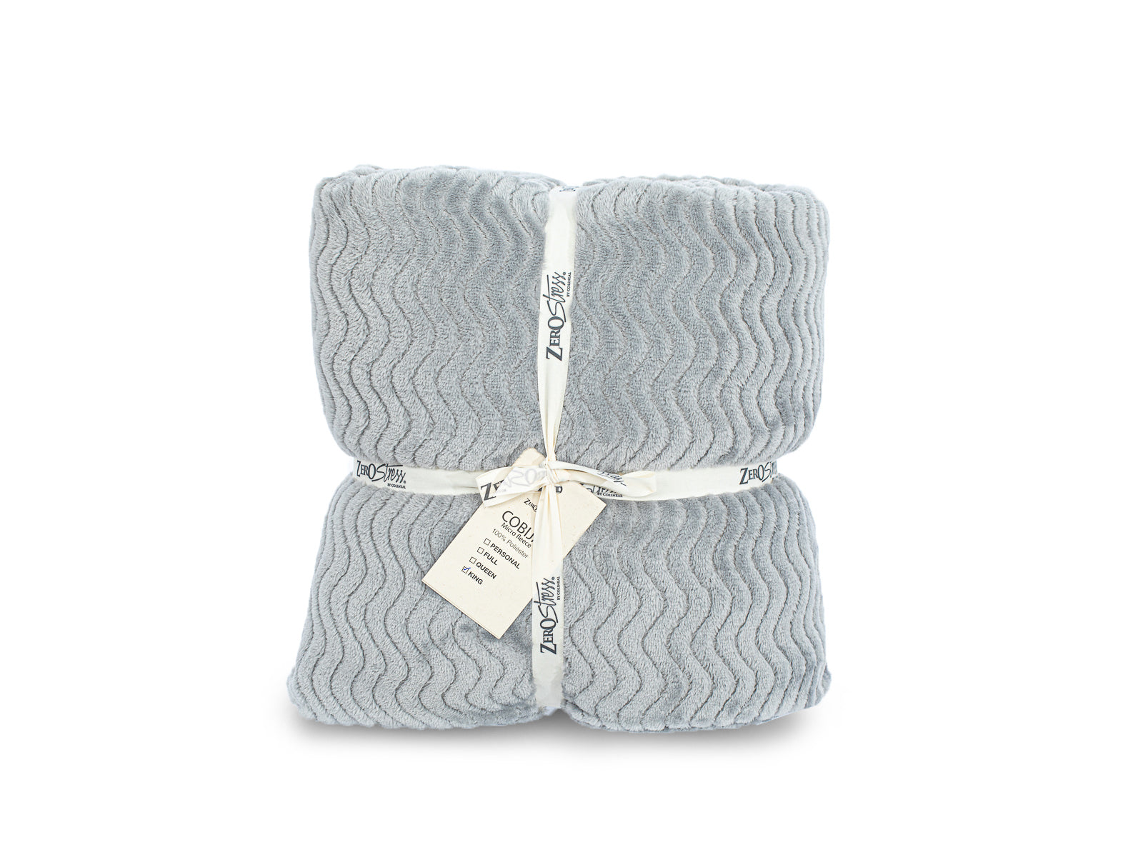 Cobija Microfleece Ondas #Color_Gris