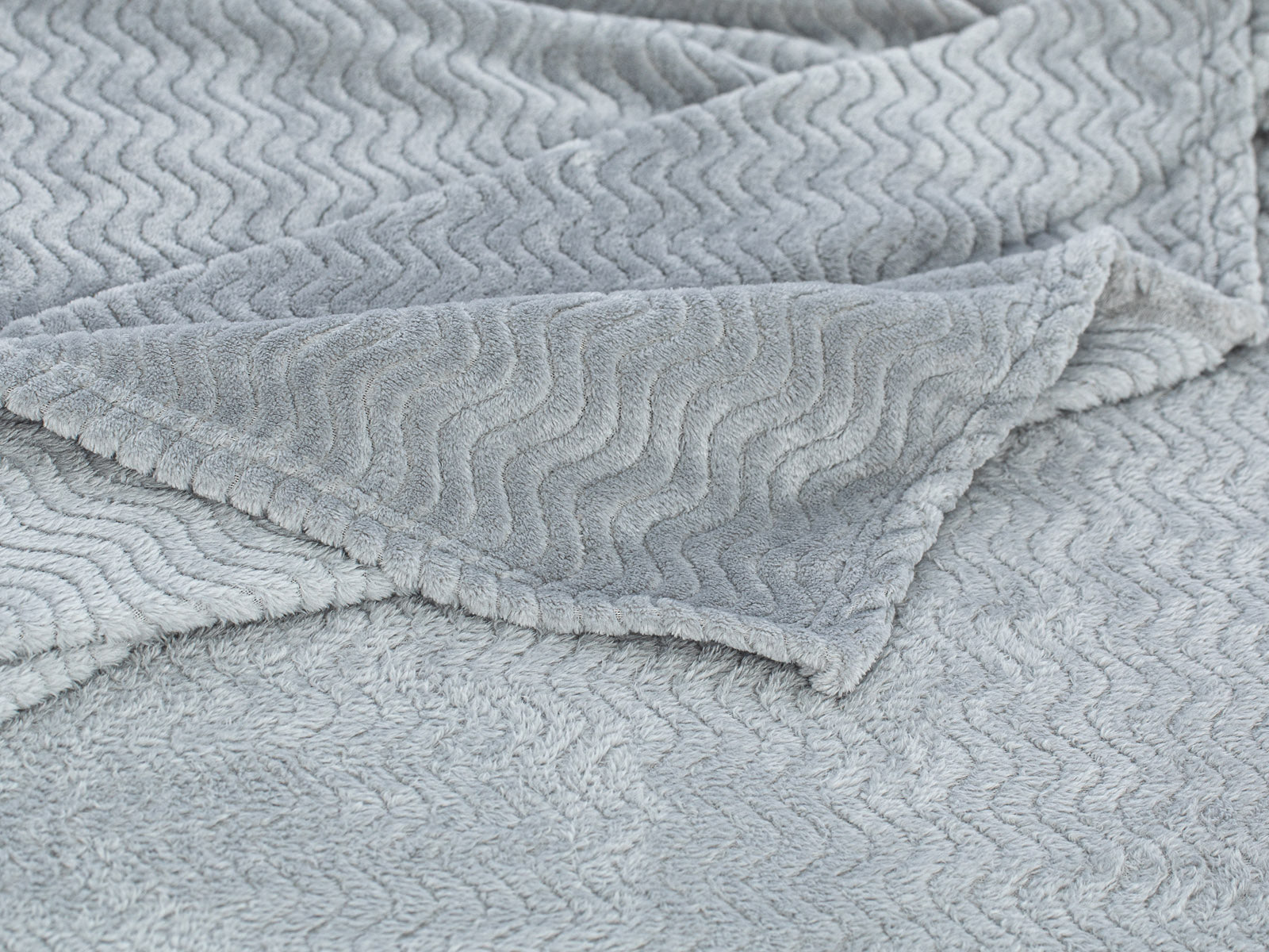 Cobija Microfleece Ondas #Color_Gris