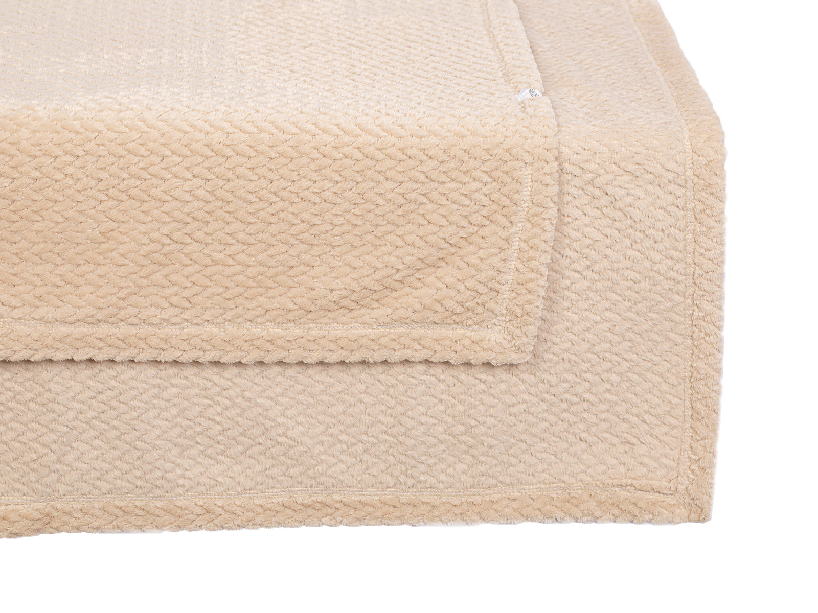 Cobija Microfleece Beige Cuadros