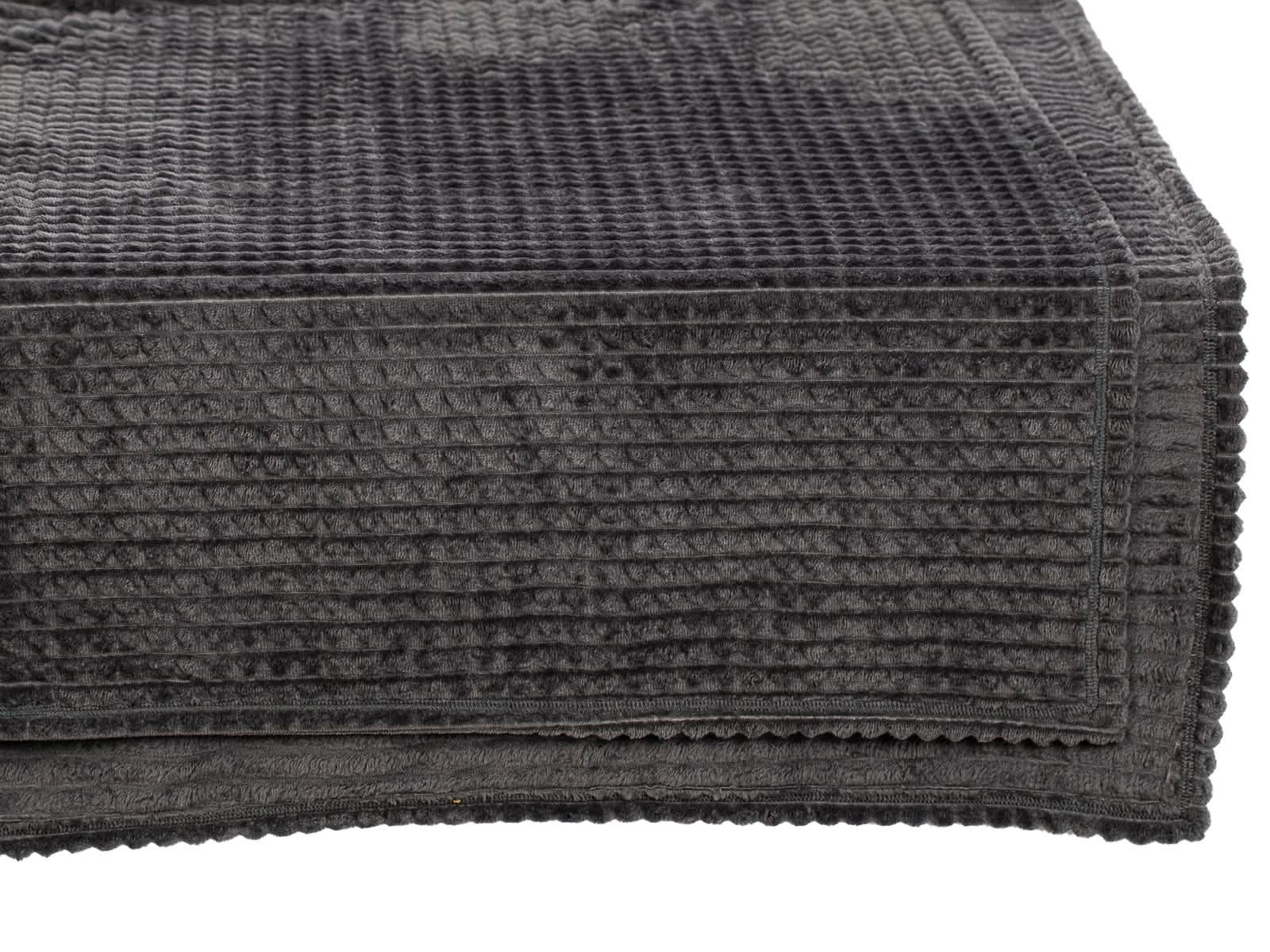 Cobija Microfleece Gris Cuadros