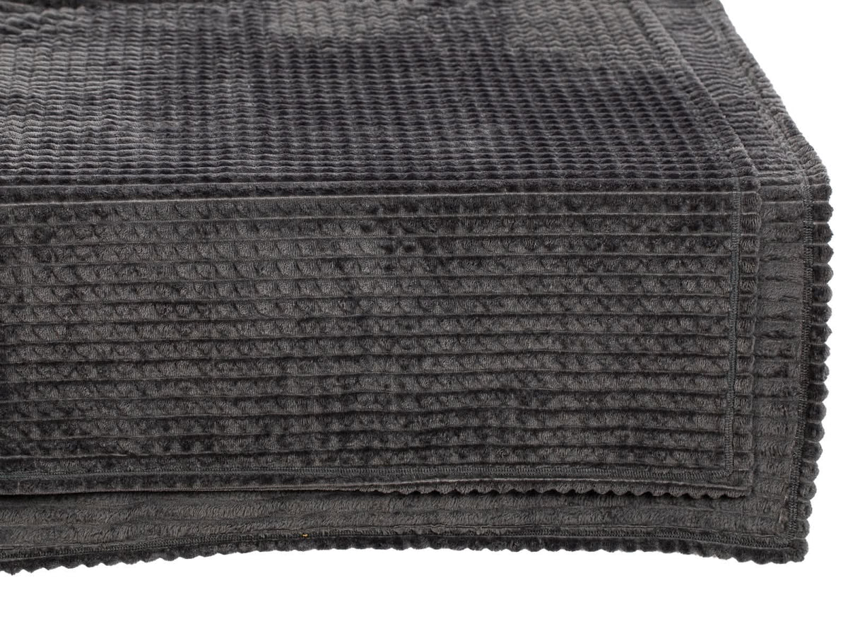 Cobija Microfleece Gris Cuadros