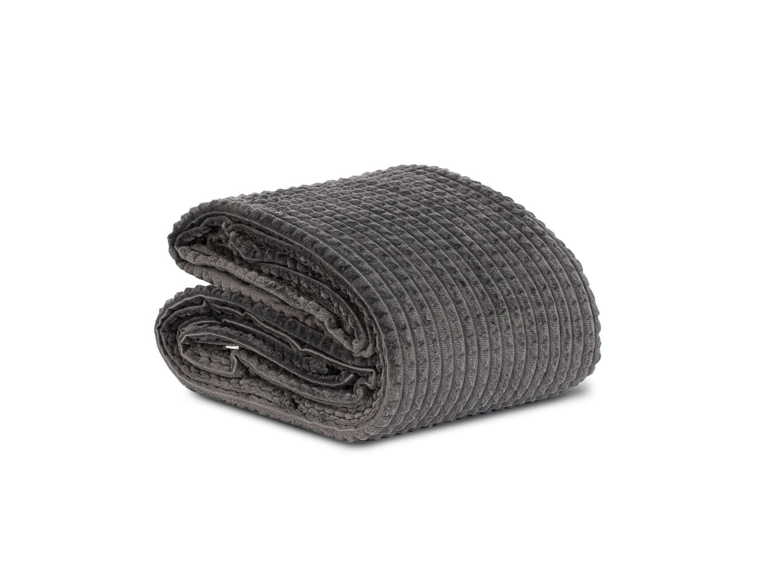 Cobija Microfleece Gris Cuadros