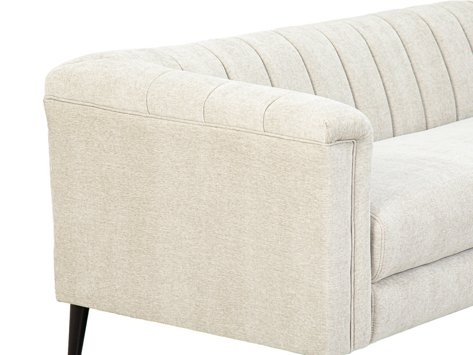 Sofa Triple Powell Met Black #Color_Beige"T32104"