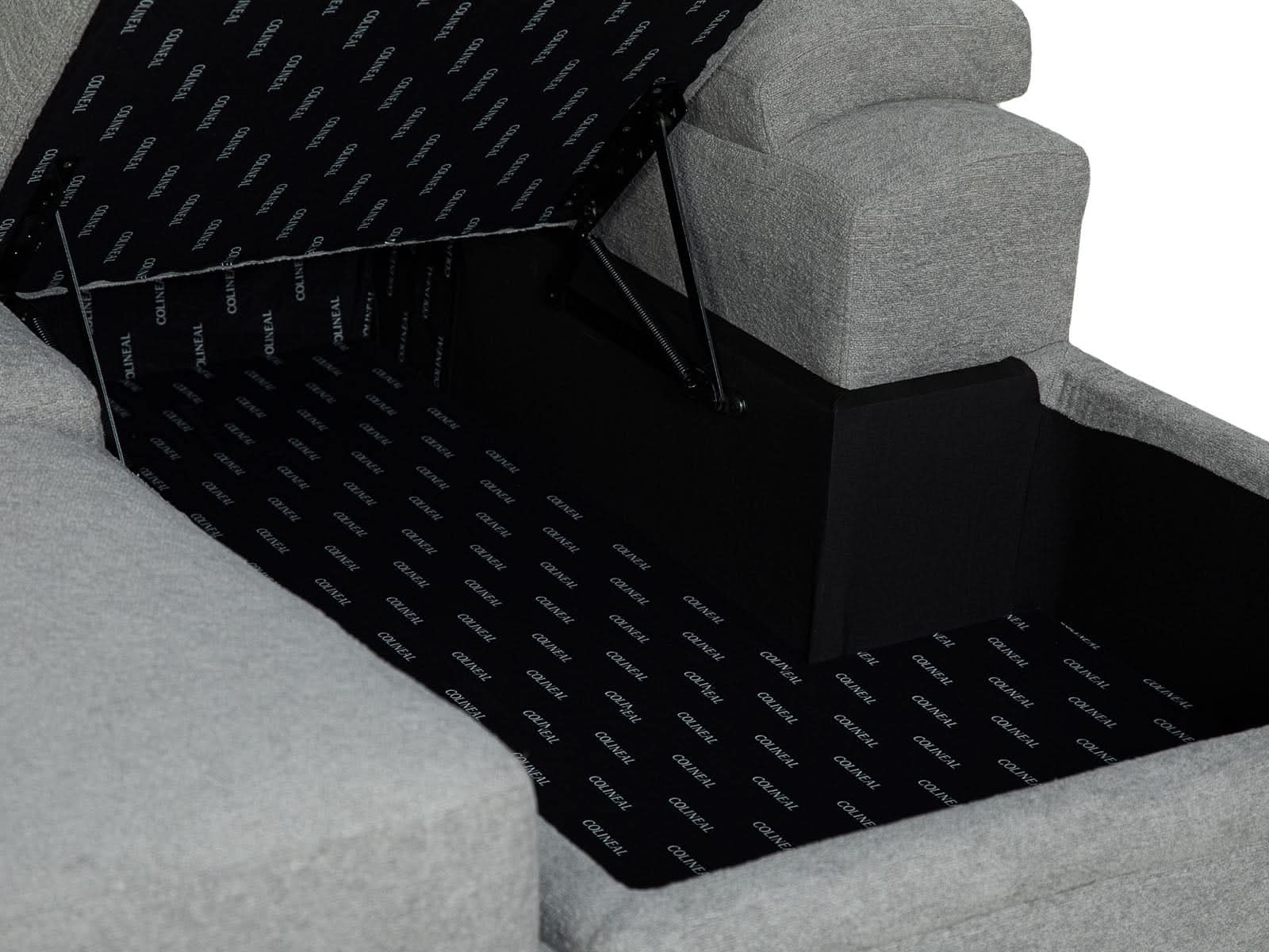 Sala Cyril Sofa Cama C/Negro #Color_Gray"T37931"