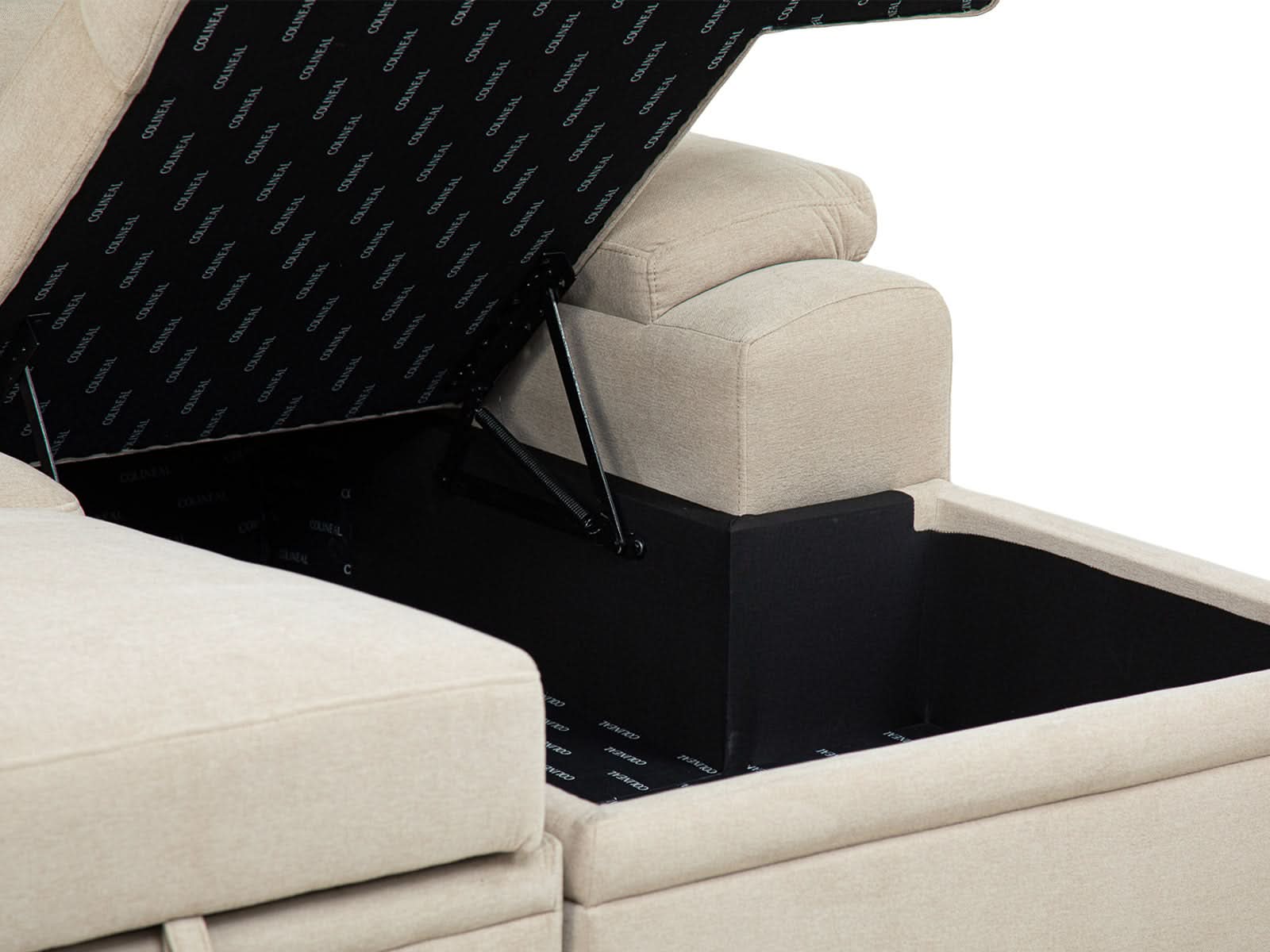 Sala Cyril Sofa Cama C/Negro #Color_Tan"T48700"