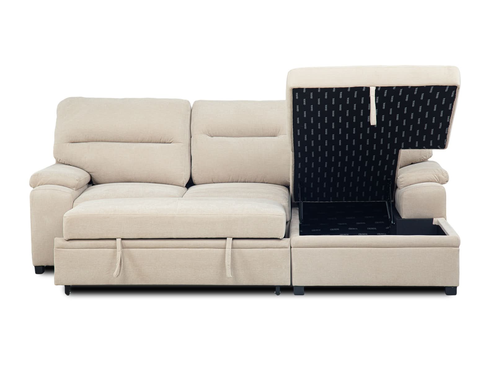Sala Cyril Sofa Cama C/Negro #Color_Tan"T48700"