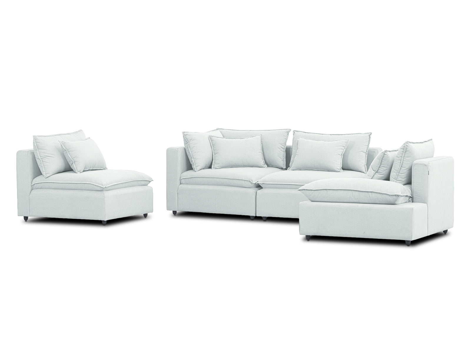 Sala Bella Modular 4P #Color_Gainsboro"T37110"