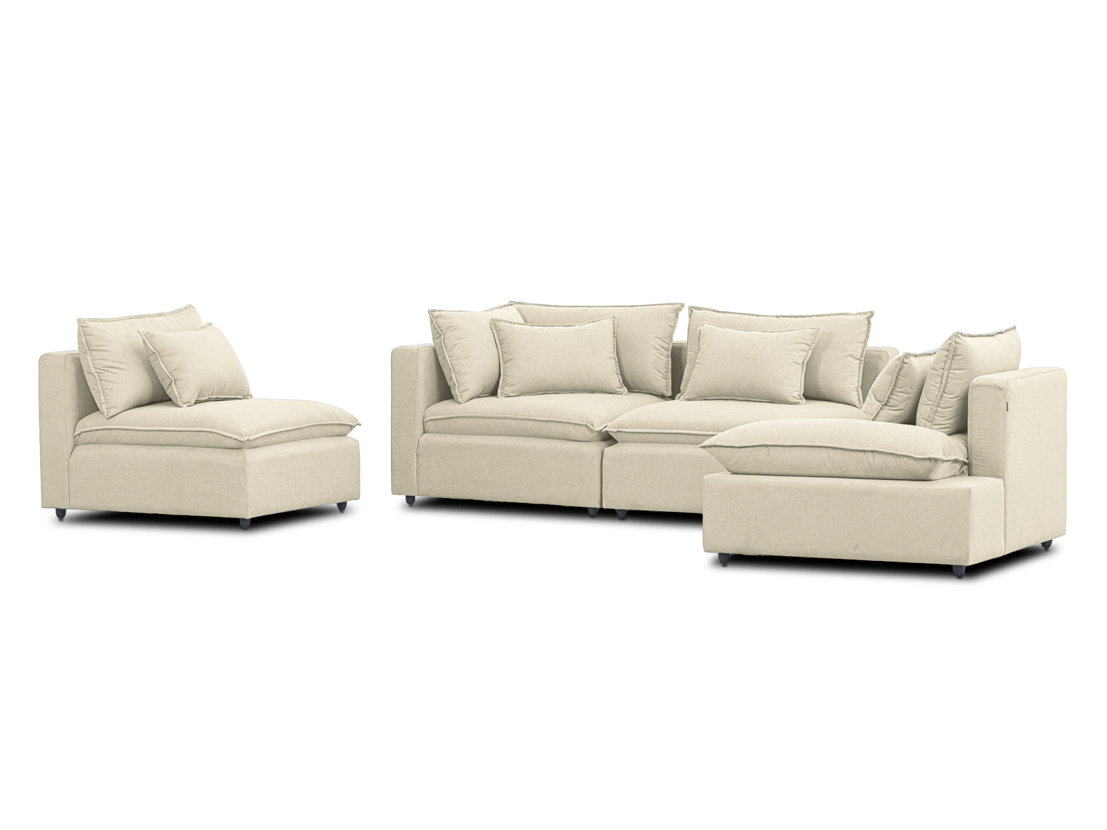 Sala Bella Modular 4P #Color_Gainsboro"T37110"