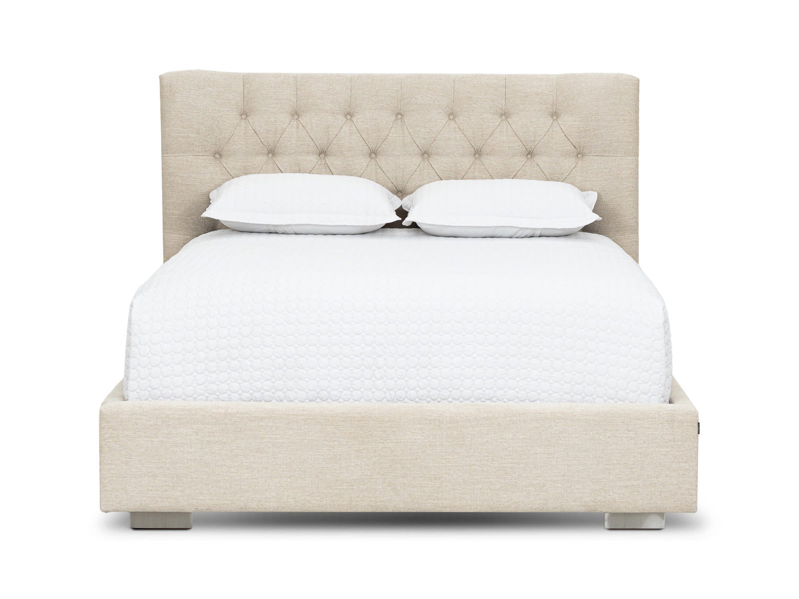 Cama Martini Basso Fog Capitoneada #Color_OldLace"T36113"