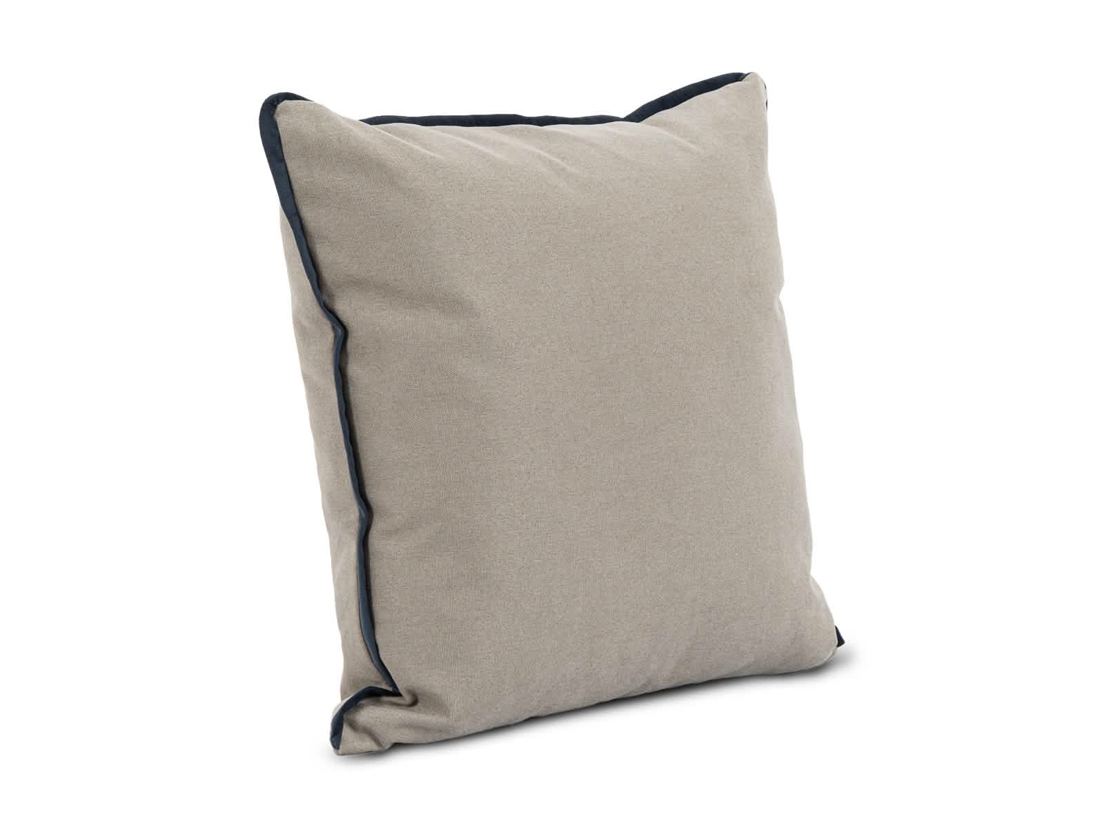 Cojin Poliester Indigo Gris Bordes Negros Large