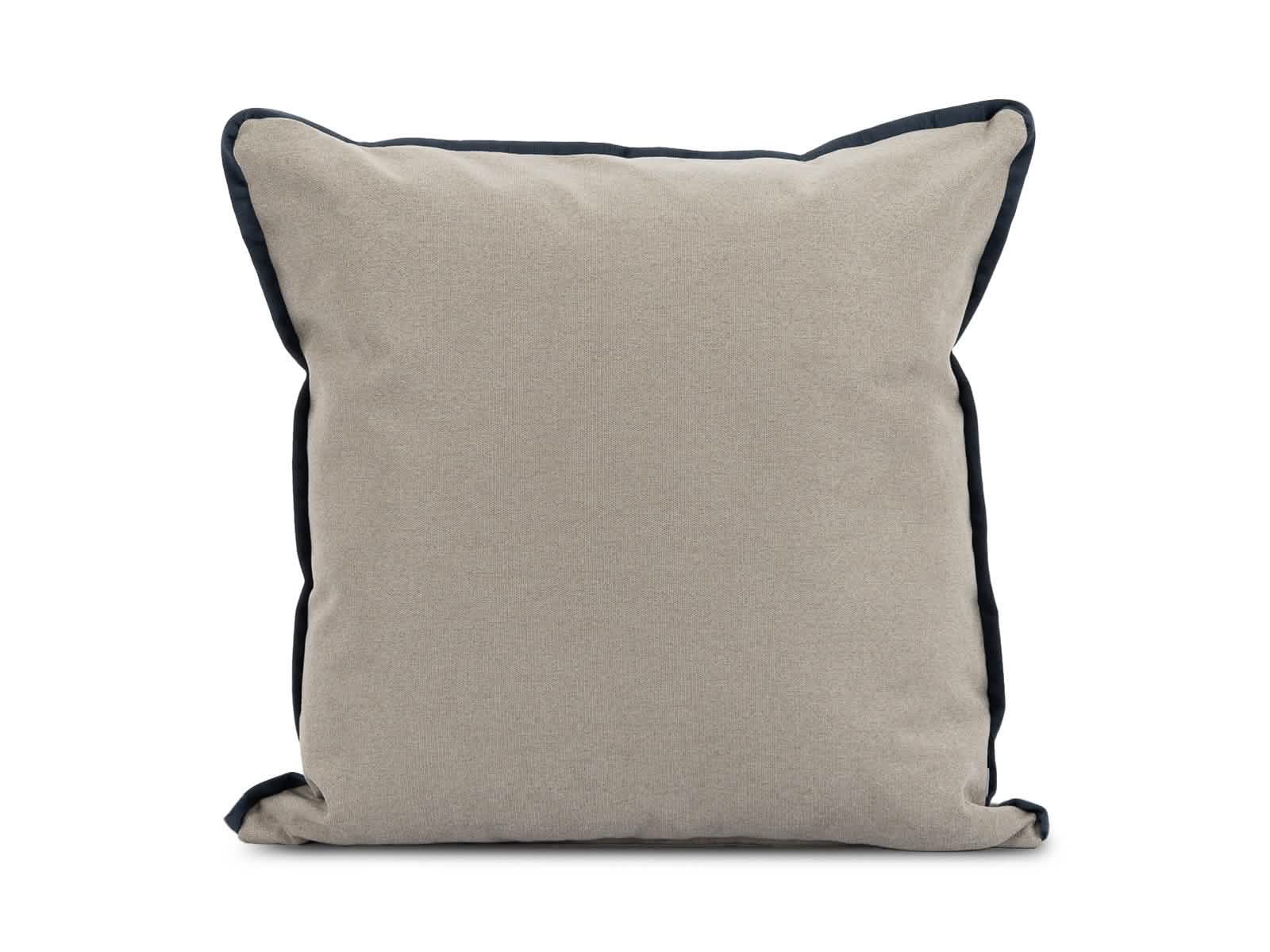Cojin Poliester Indigo Gris Bordes Negros Large