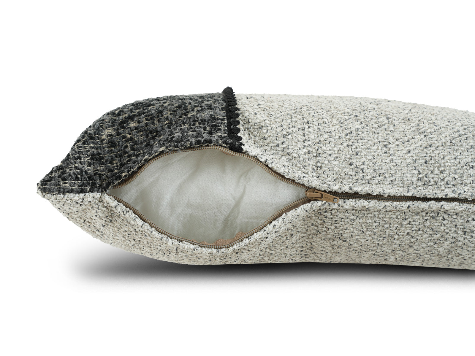 Cojin Poliester Glam Gris Lumbar