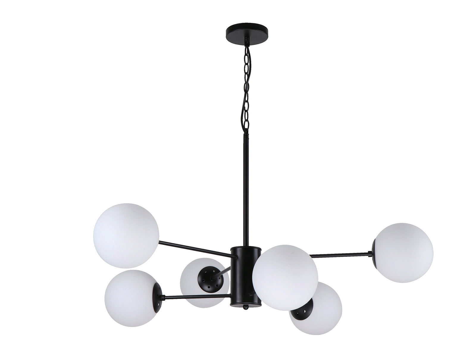 Lampara Colgante 6 Luces C/Negro