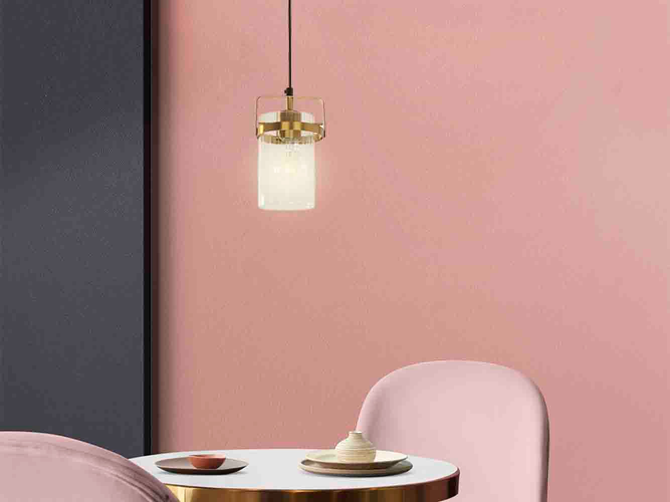 Lampara Colgante C/Negro+Bronce