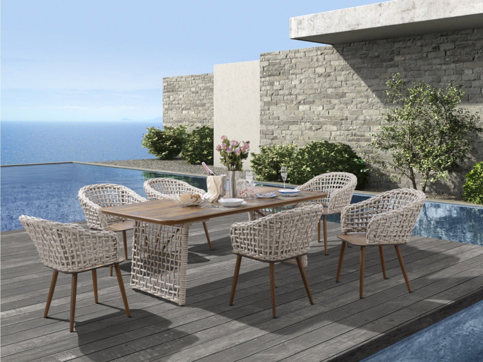 Mesa Comedor Oakland Outdoor + 6 sillas