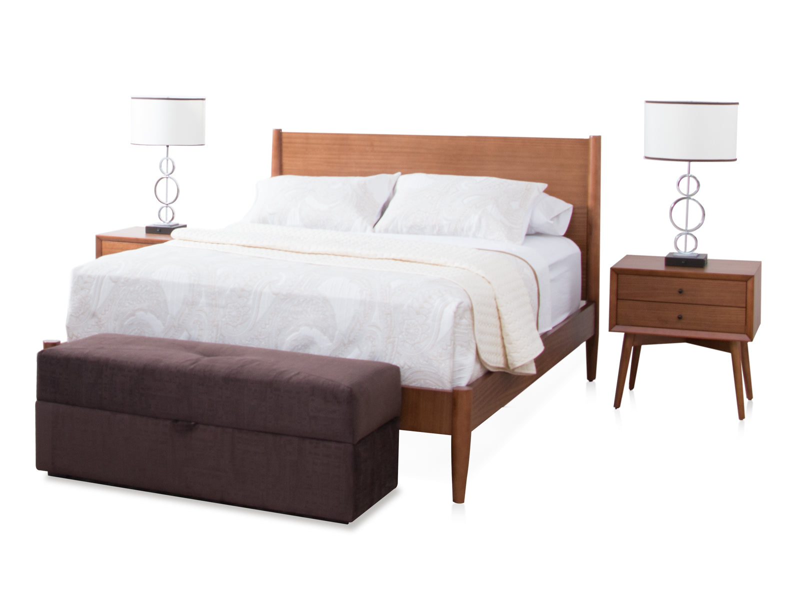 Cama Parma Queen + 2 Veladores Parma