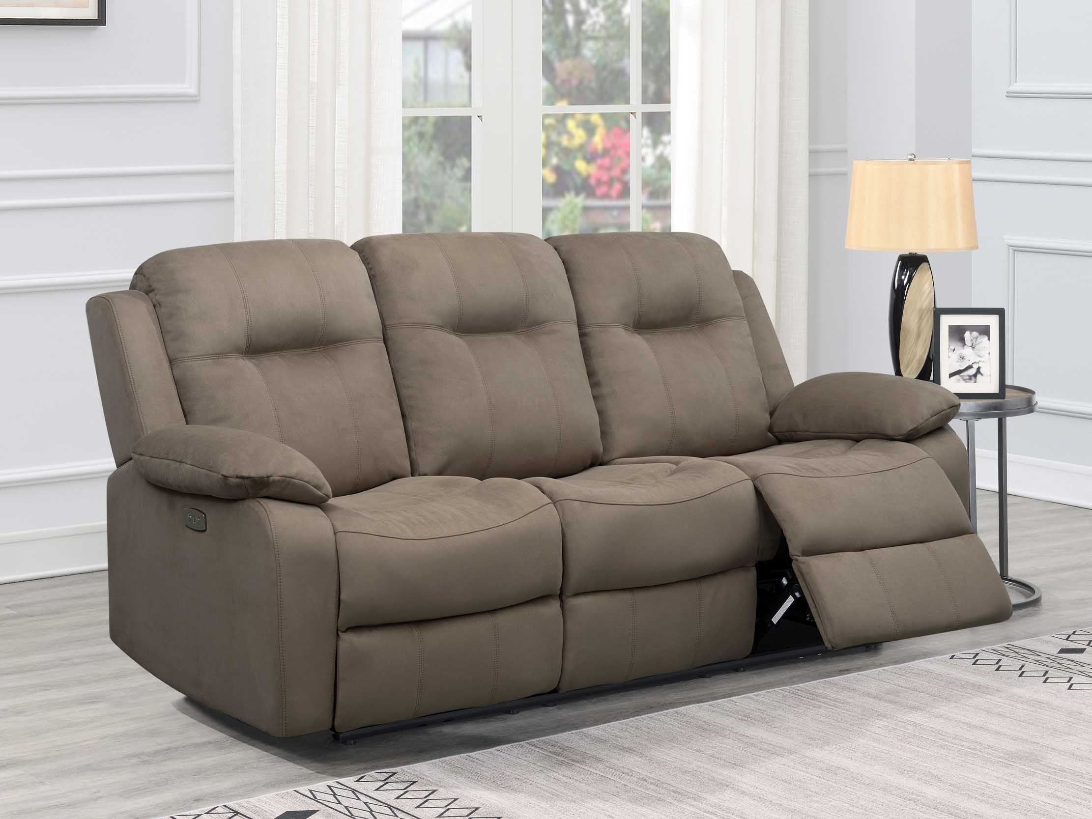 Sofa Recliner Kodiac Power C/Cafe Claro #Color_LightGrey"T6917"