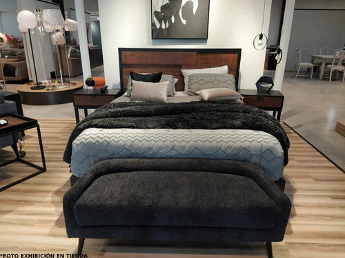 Cama Calabria Negro-Miel Wash