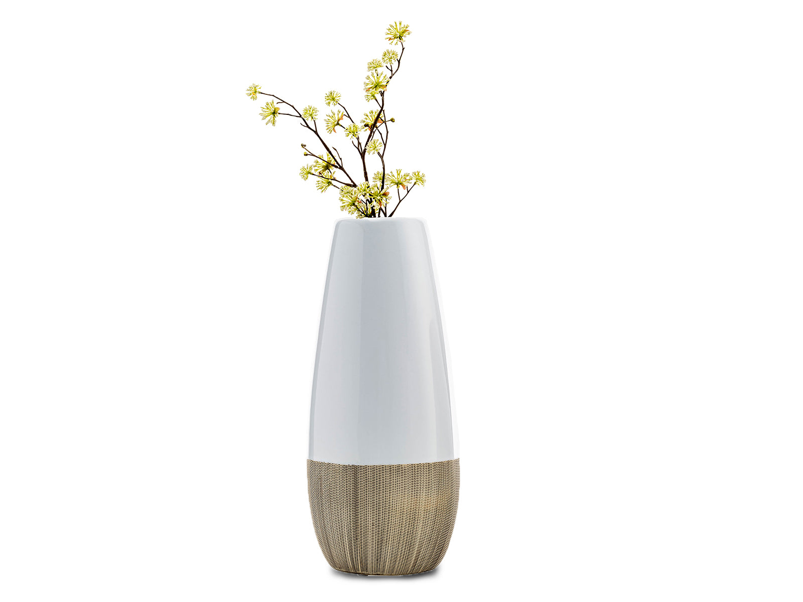 Florero Teardrop Alto Ceramica 33Cm Blanco