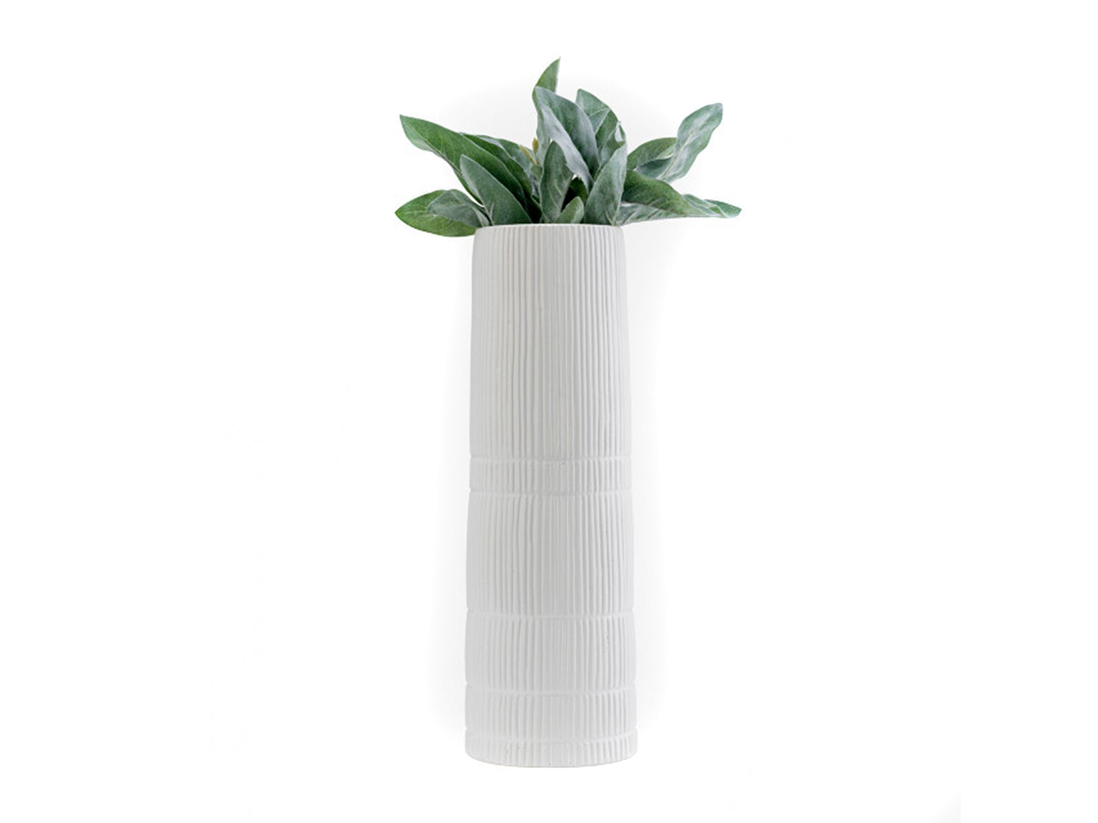 Florero Cylinder Ceramica 46Cm Blanco