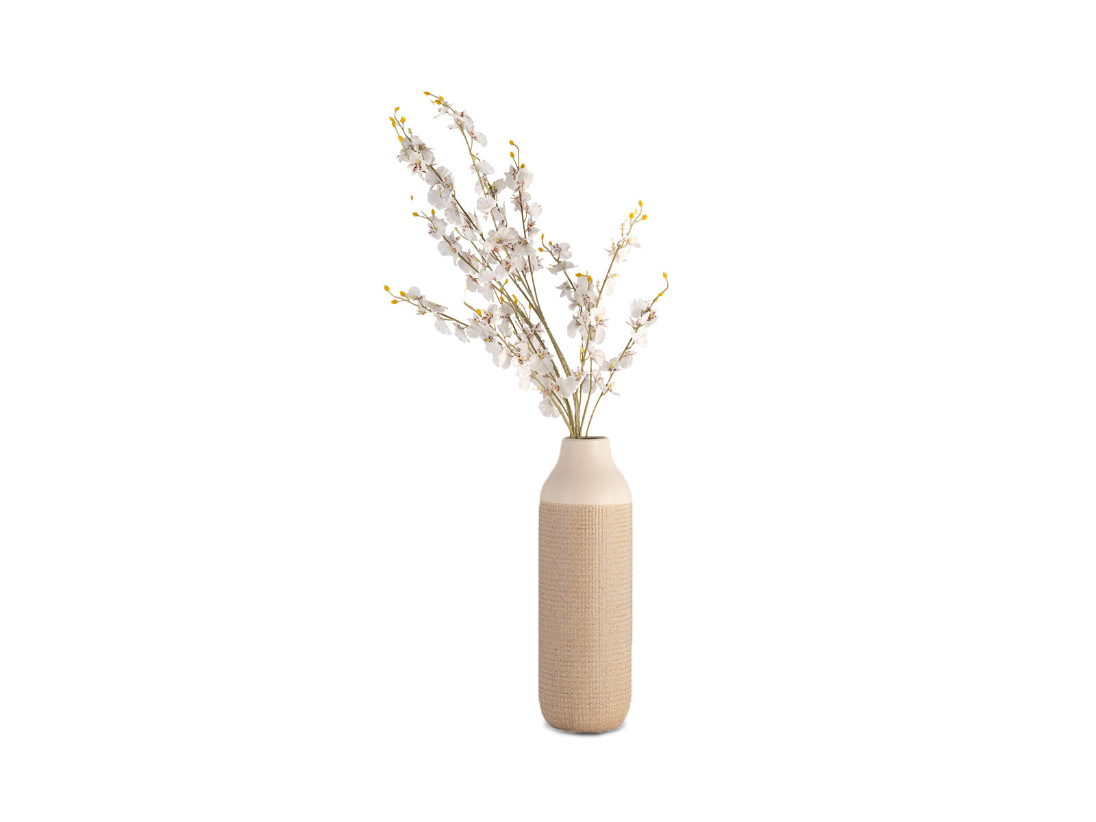 Florero Tone Alto Ceramica Beige