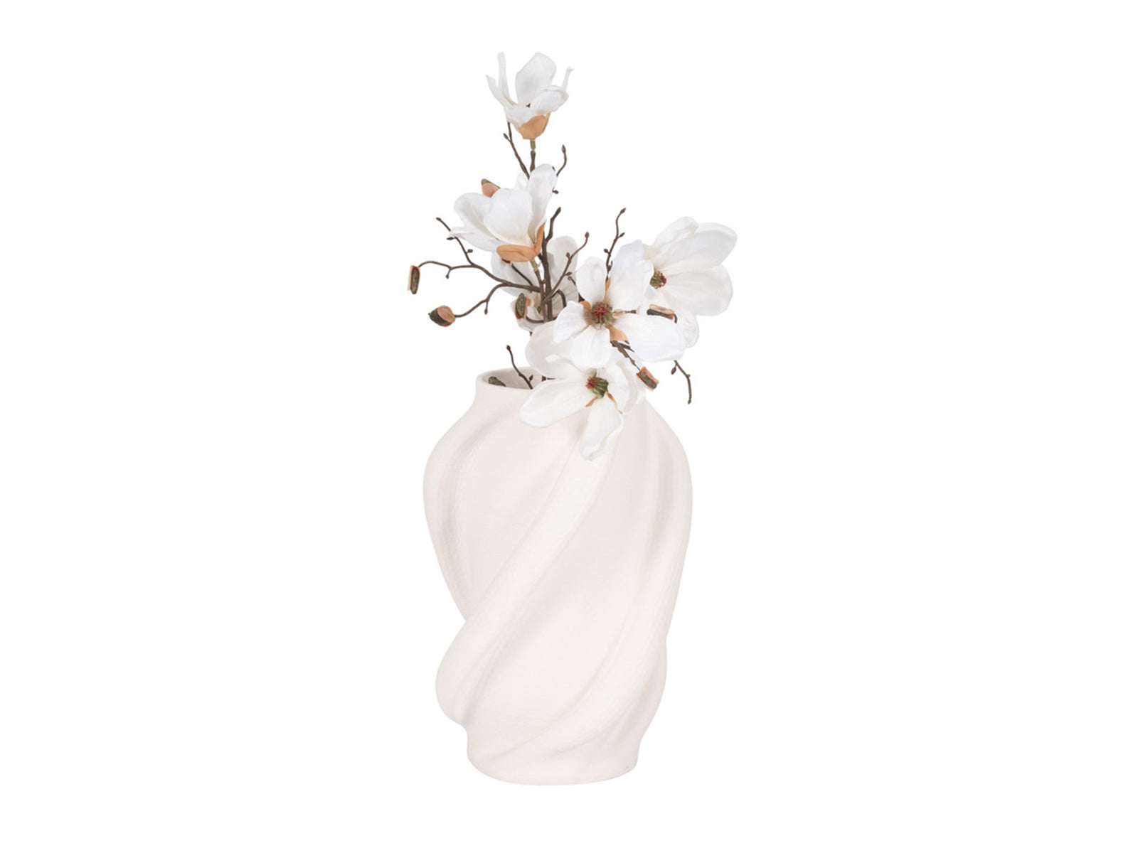 Florero Murano Porcelana 38Cm Beige