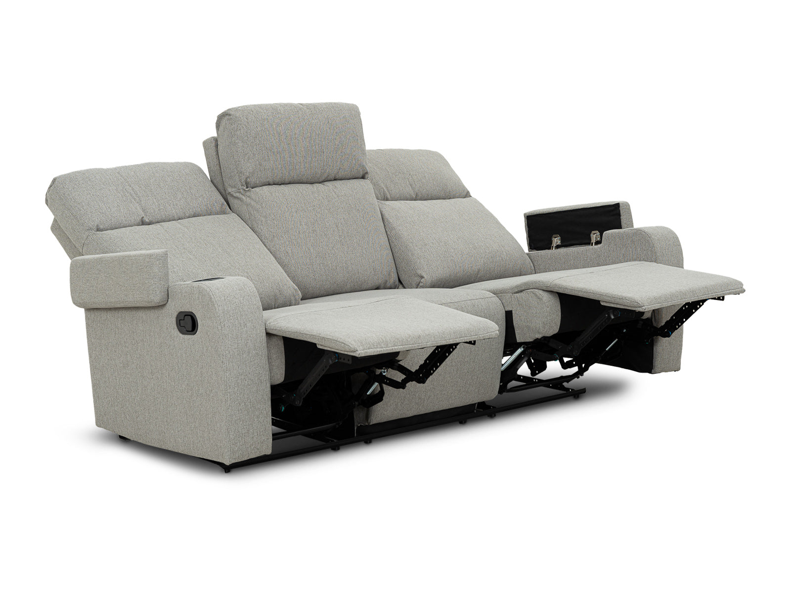 Sofa Recliner Bradford Storage #Color_SilverTela"9028"