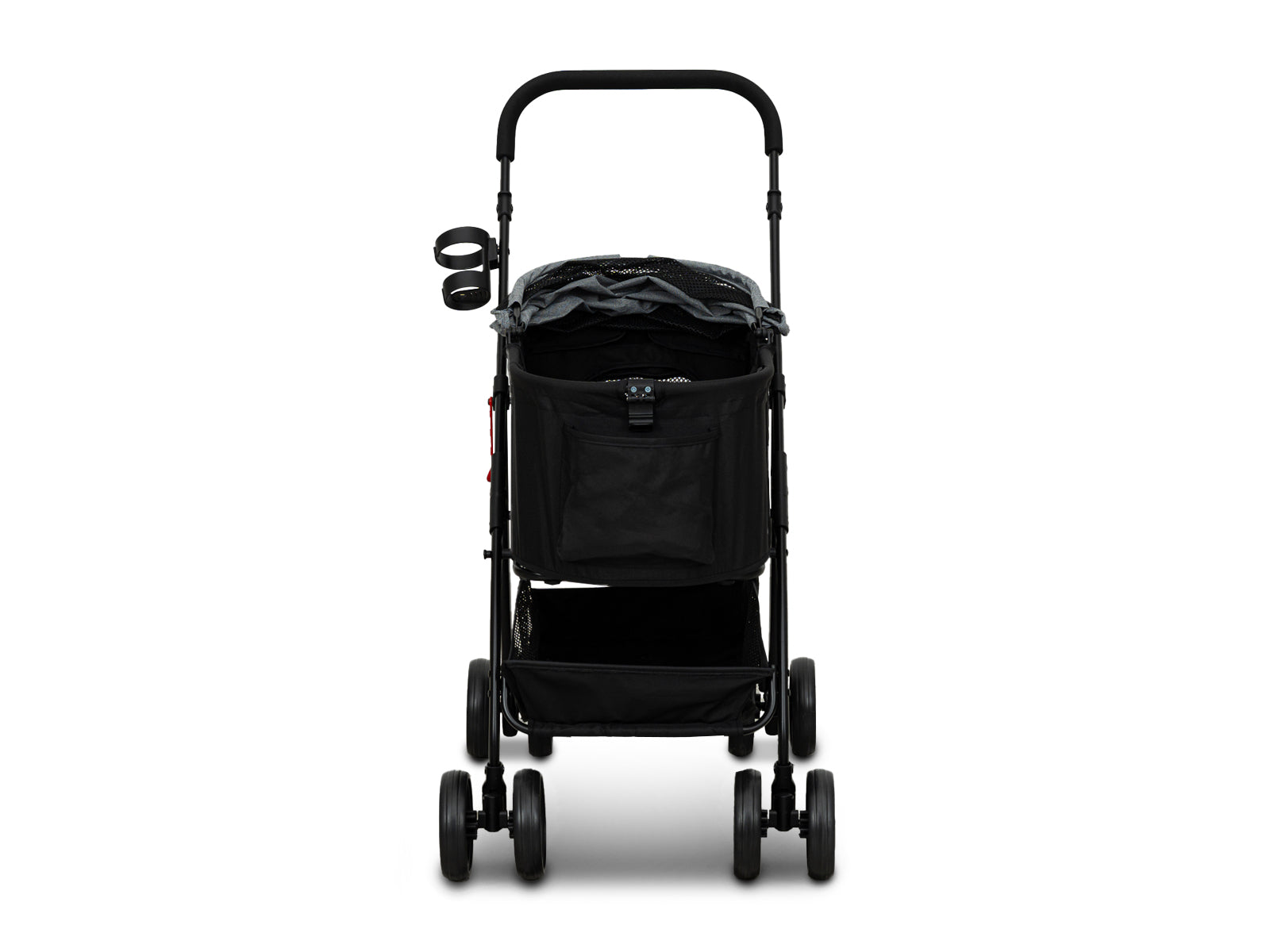 Coche Transportador Mascota Frise Gris/Negro