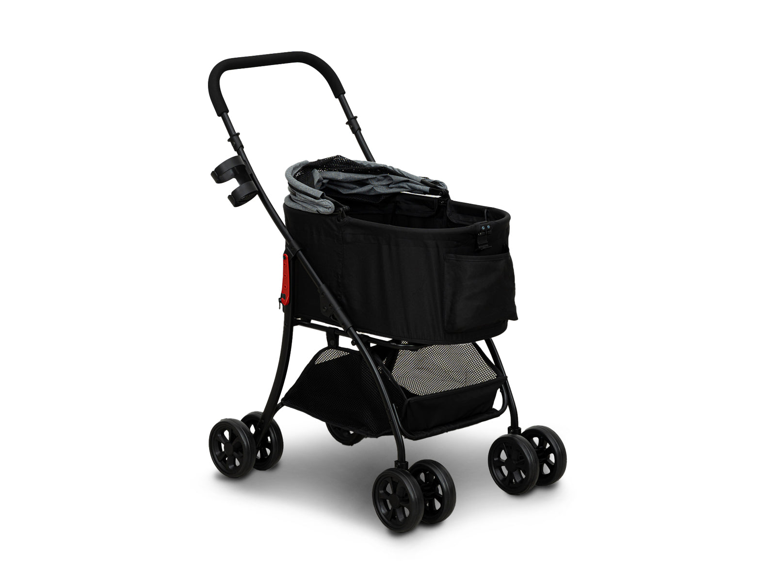 Coche Transportador Mascota Frise Gris/Negro