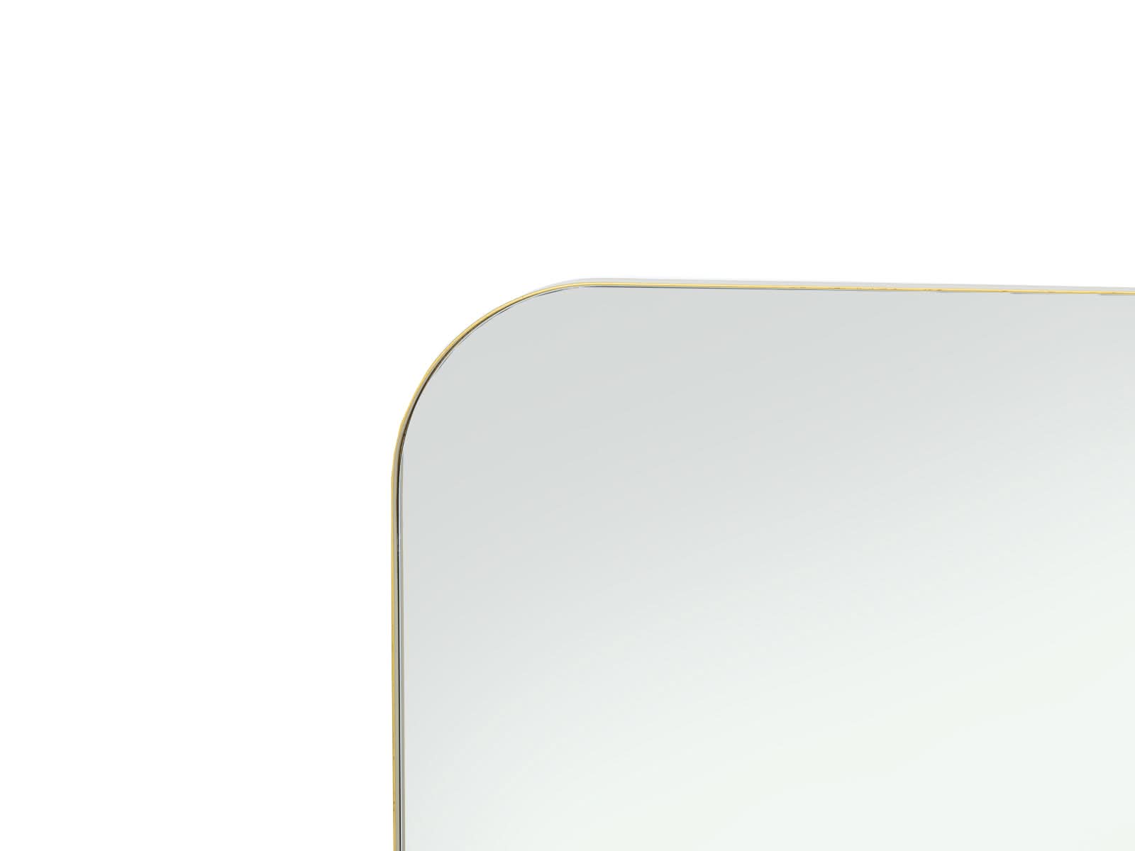 Espejo Arch Rectangular Borde Acero Dorado