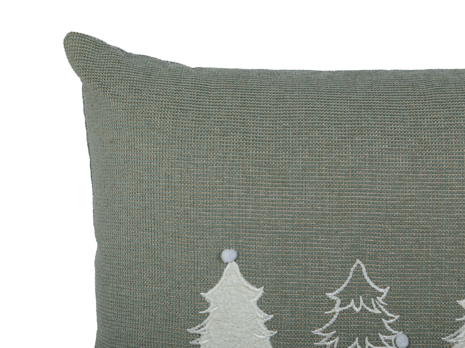 Cojin Verde con Arboles Navidad