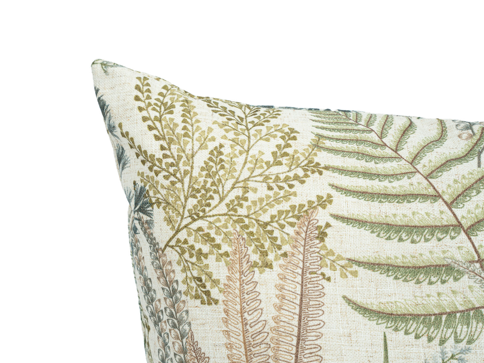 Cojin Poliester Beige Hojas Verdes