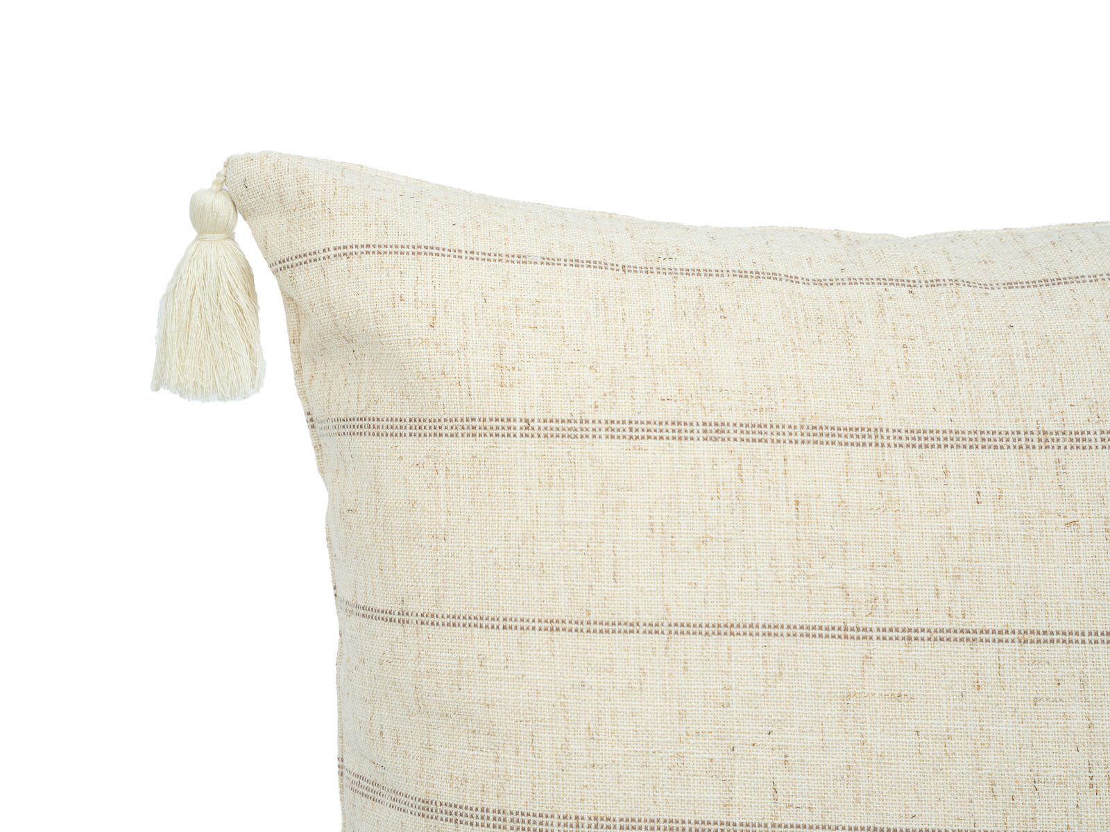 Cojin Poliester Aurora Beige Rayas Rosa