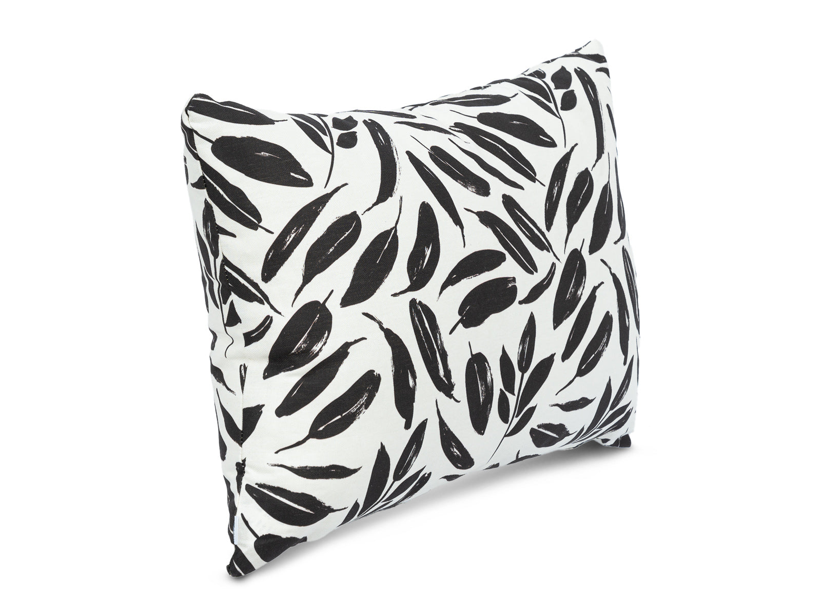 Cojin Poliester Glam Blanco Negro Lumbar