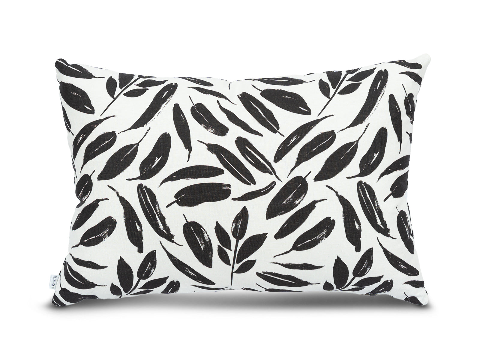 Cojin Poliester Glam Blanco Negro Lumbar