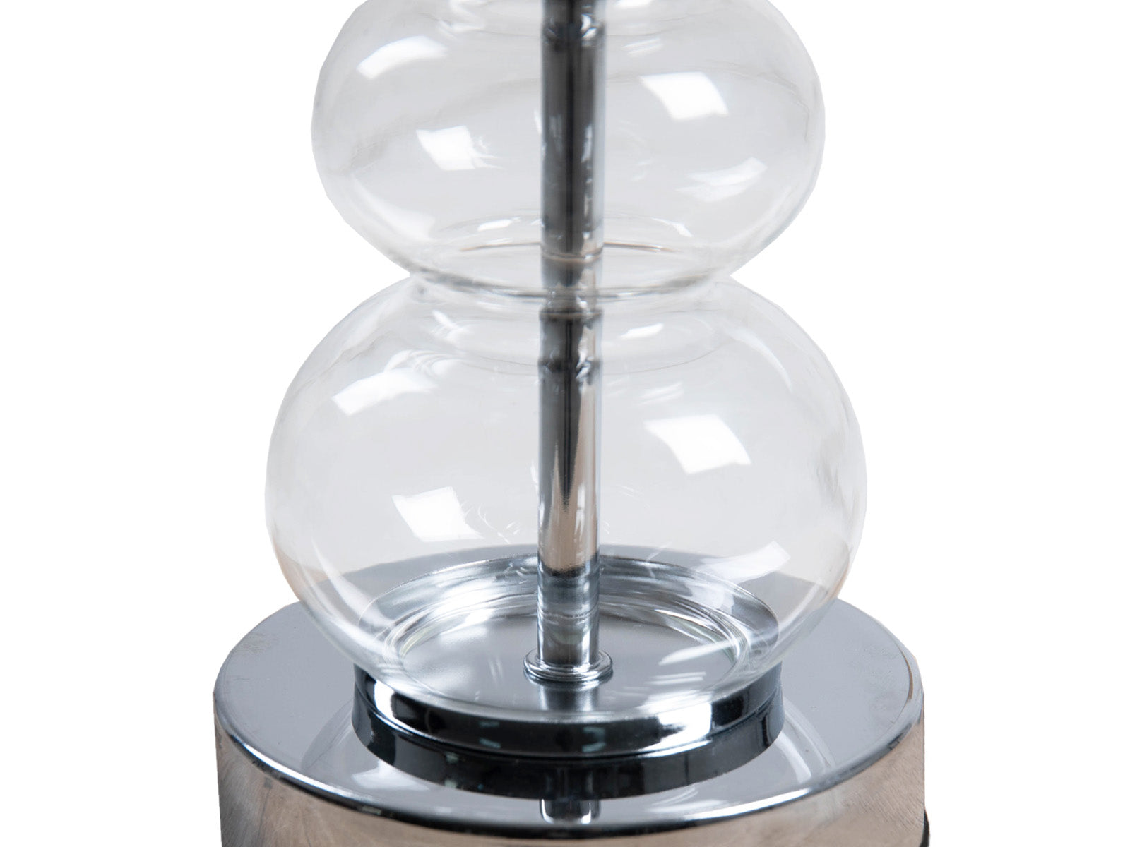 Lampara de Mesa C/Silver-Transparente Set x2