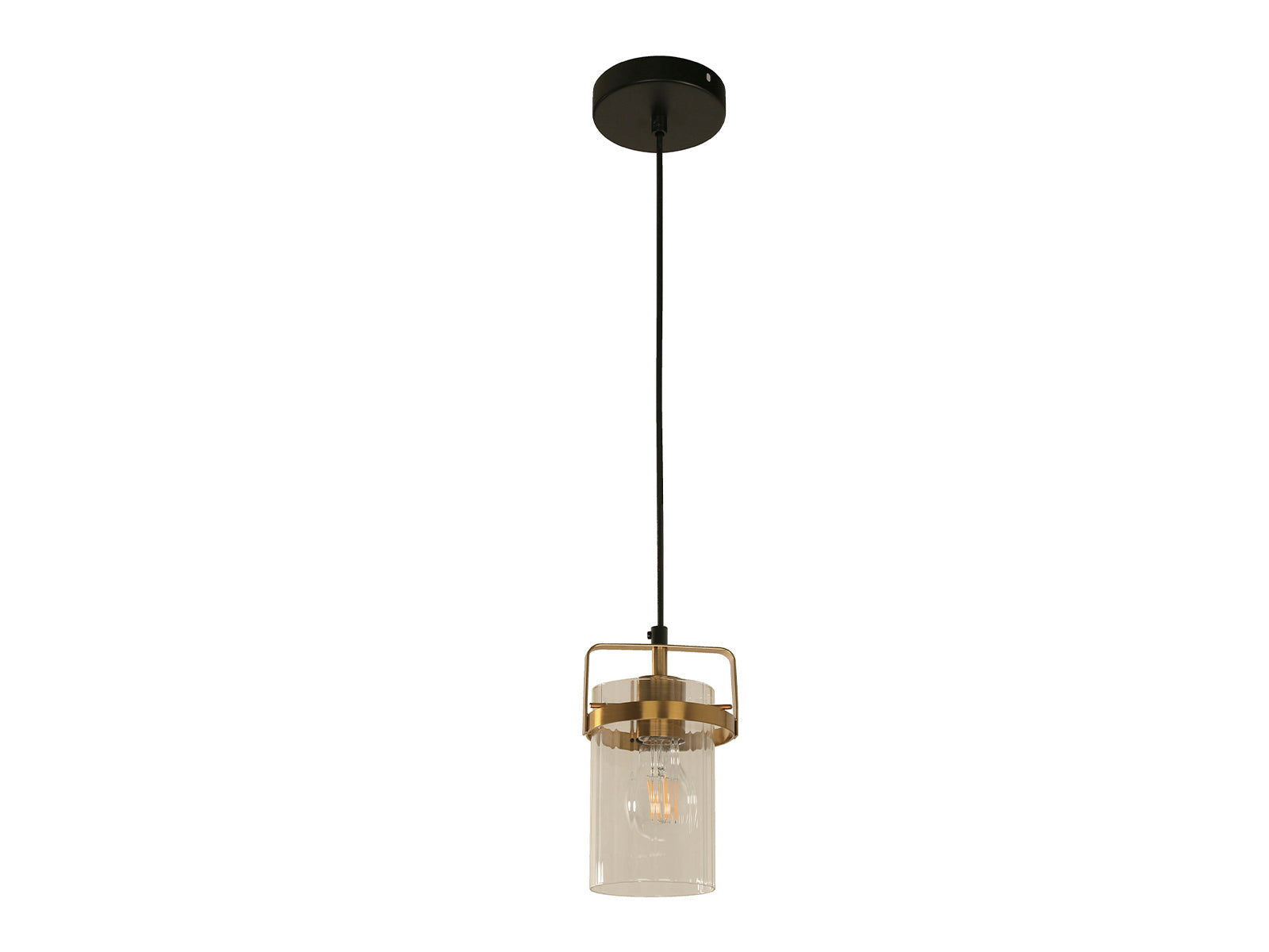 Lampara Colgante C/Negro+Bronce