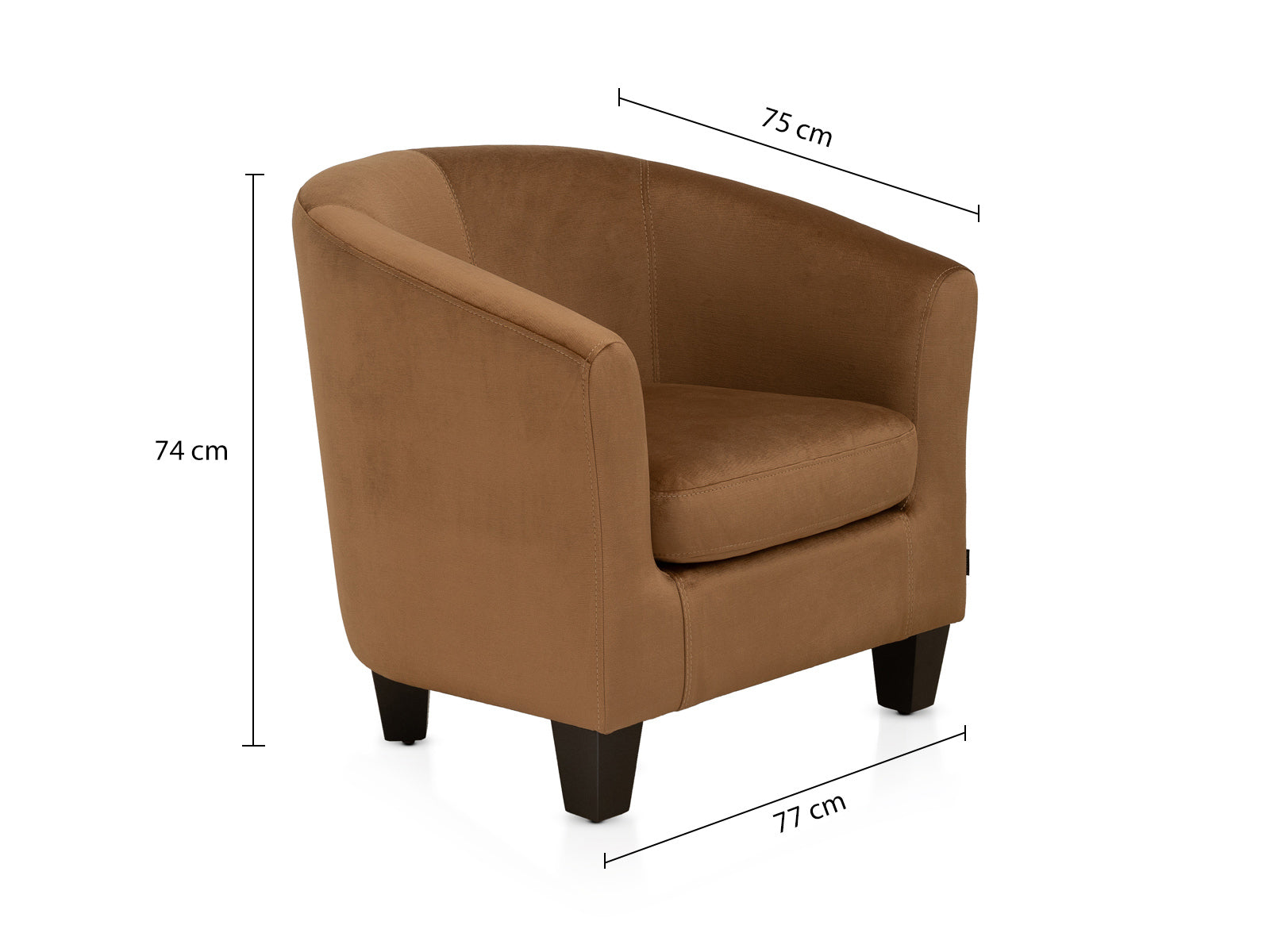 Sillon Aux Melba C/Taupe #Color_SaddleBrown"T3623"