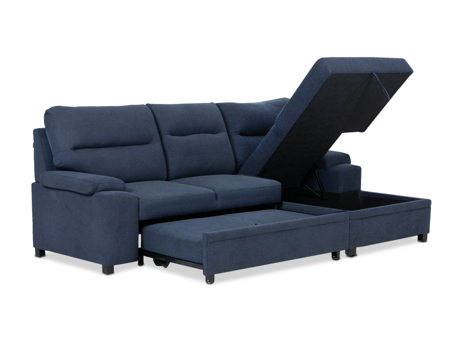 Sala Cyril Sofa Cama C/Negro #Color_MidnightBlue"T36507"